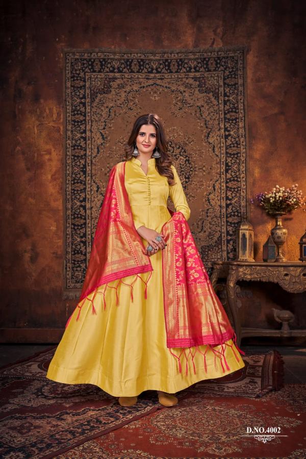 Karishma 4 Silk Wear Silk Designer Ready Made Gown Collection